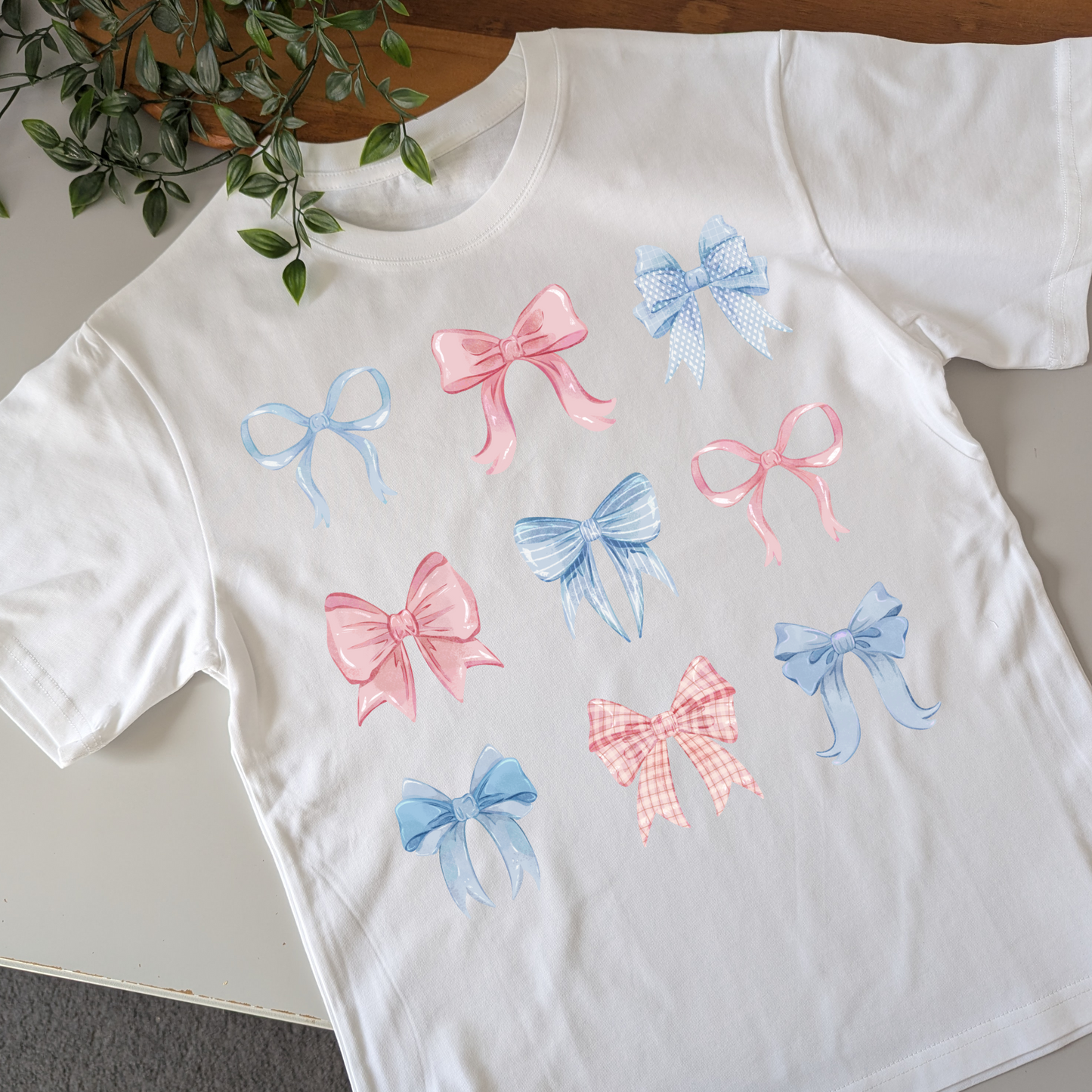 Pastel Watercolour Bows Tshirt