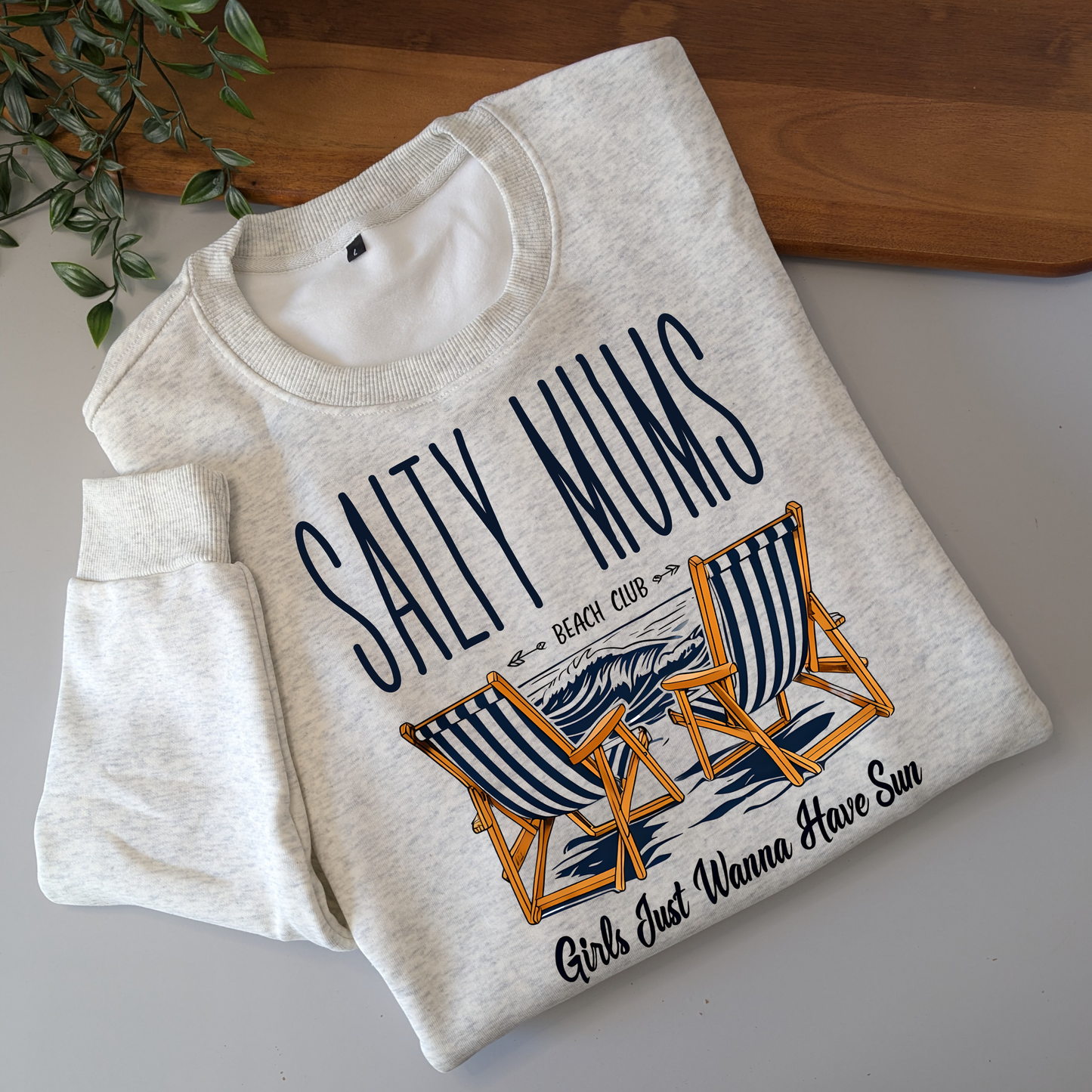 Salty Mum's Beach Club Girls Just Wanna Have Sun Crewneck Jumper