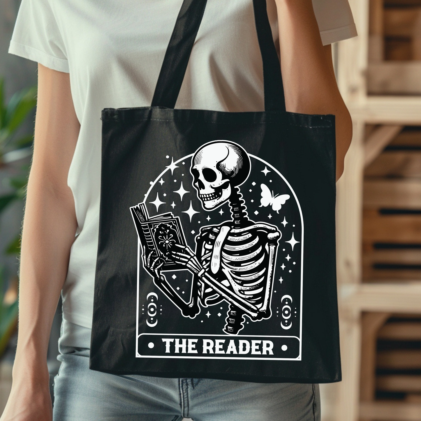 The Reader Tarot Card Style Tote Bag