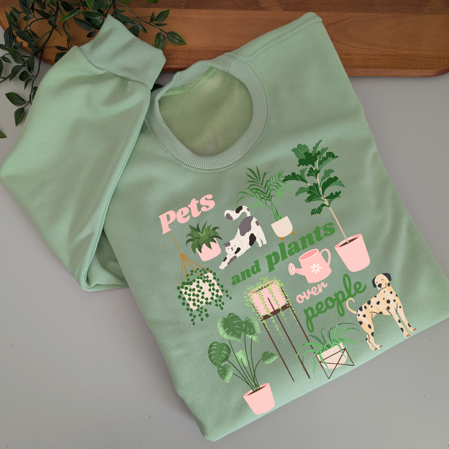 Pets and Plants over People Fleece Jumper