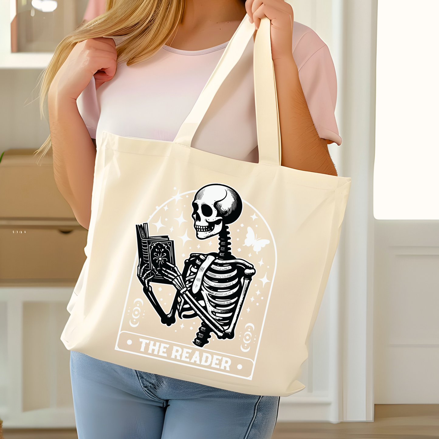 The Reader Tarot Card Style Tote Bag