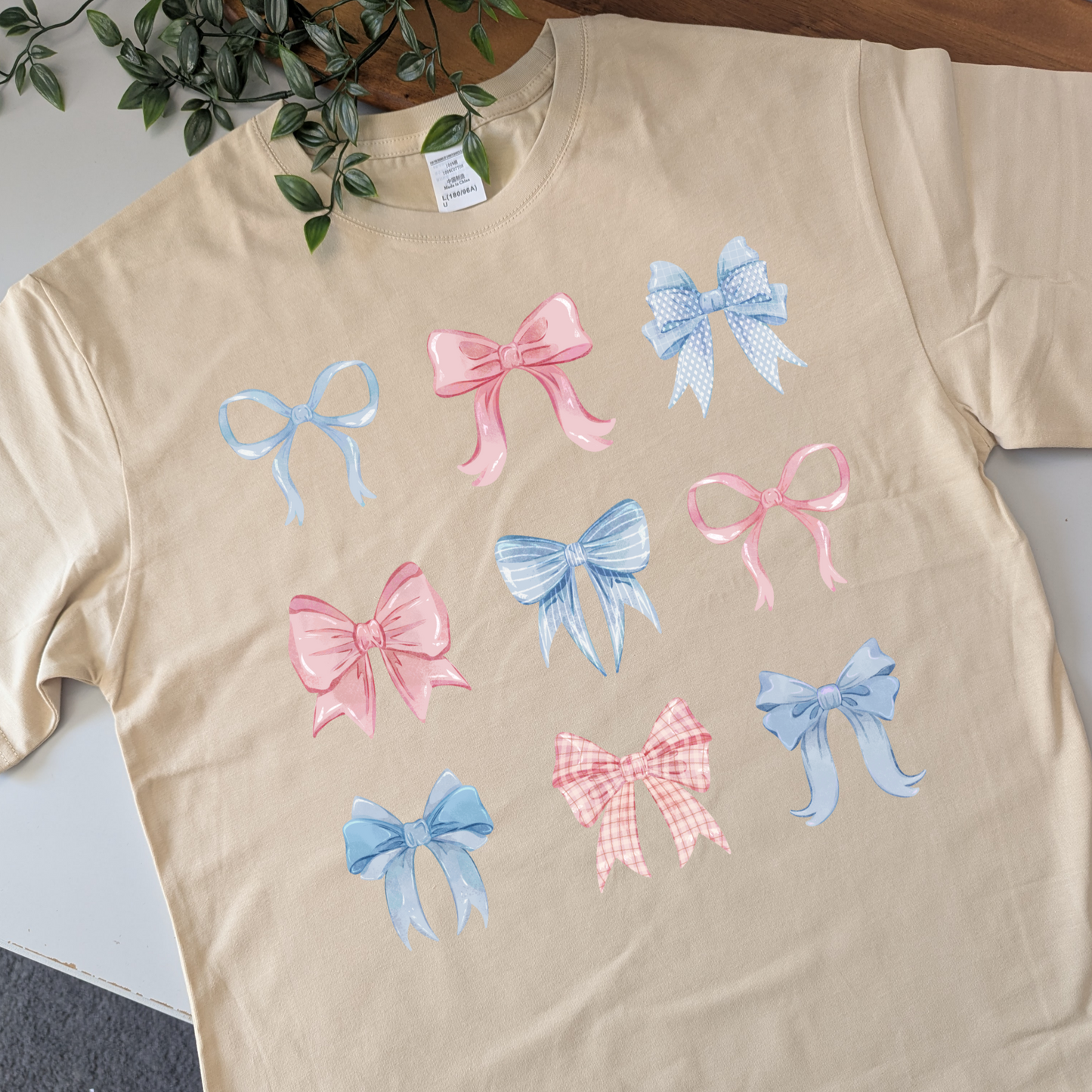 Pastel Watercolour Bows Tshirt