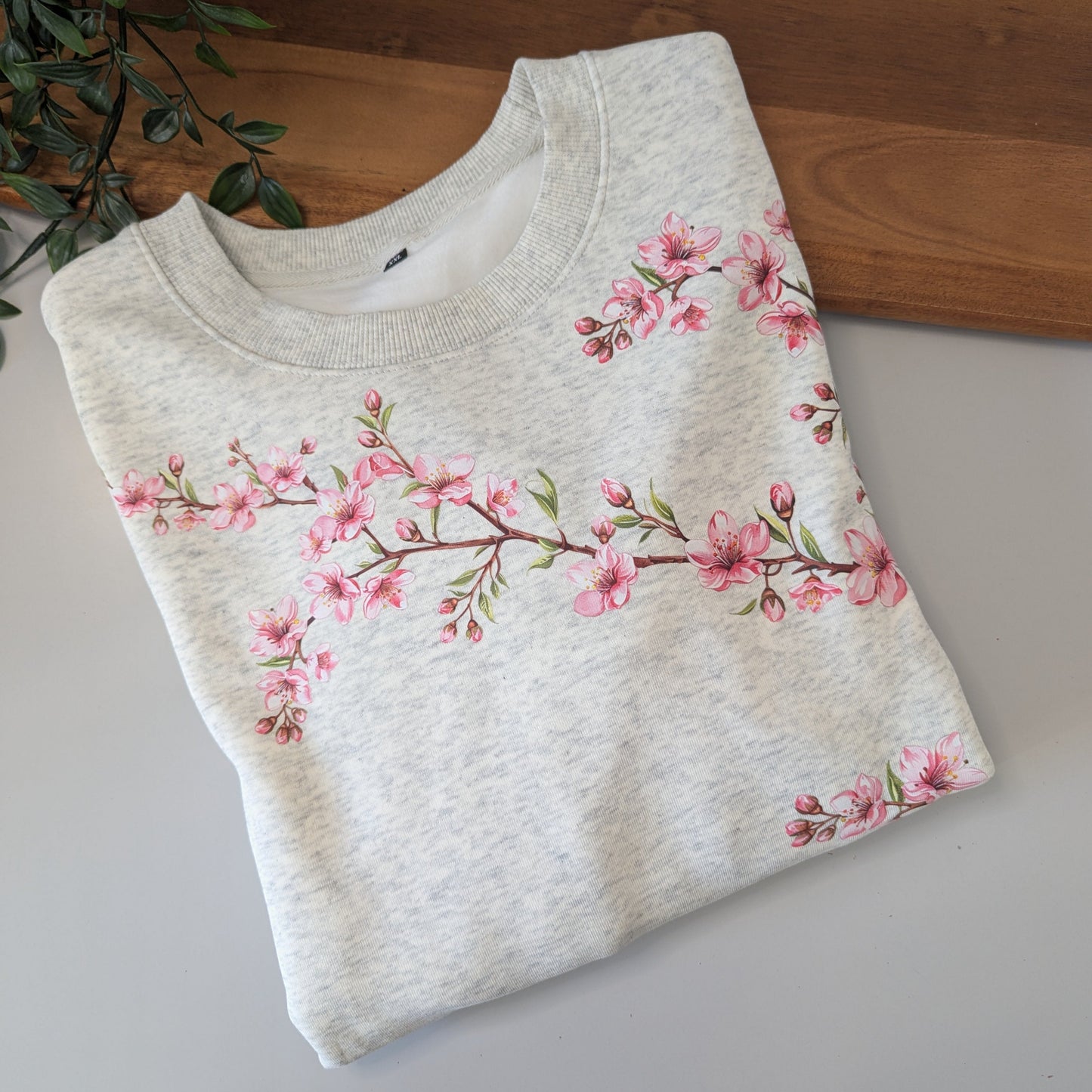 Cherry Blossom Crewneck Fleece Jumper