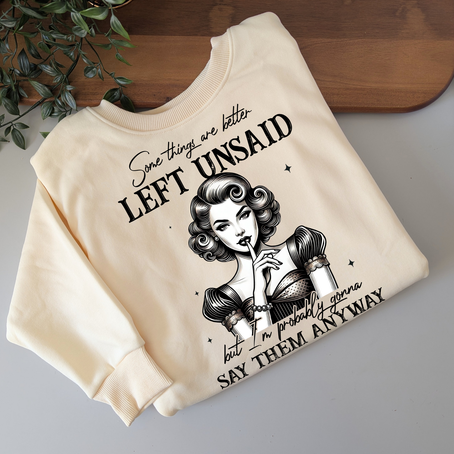 Some things are better left unsaid but I'm probably gonna say them anyway retro fleece jumper