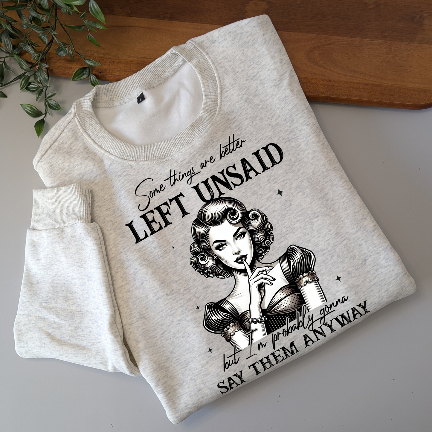 Some things are better left unsaid but I'm probably gonna say them anyway retro fleece jumper