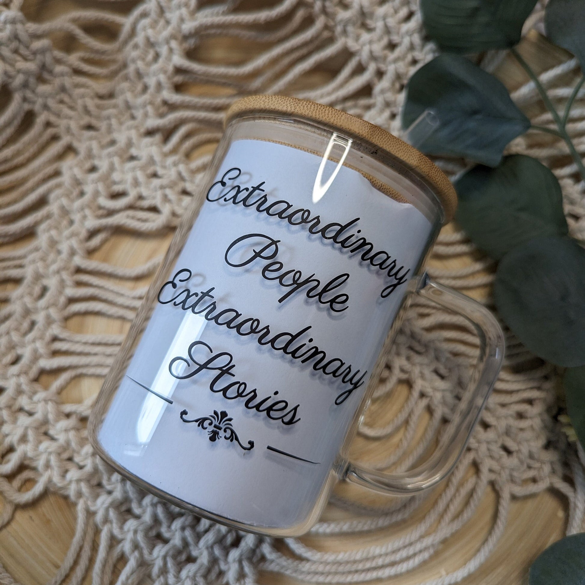 Lady Whistledown Spill the Tea Society Pages Bridgerton theme on 16oz glass cup or 17oz glass mug with bamboo lid & straw. Bridgerton cup