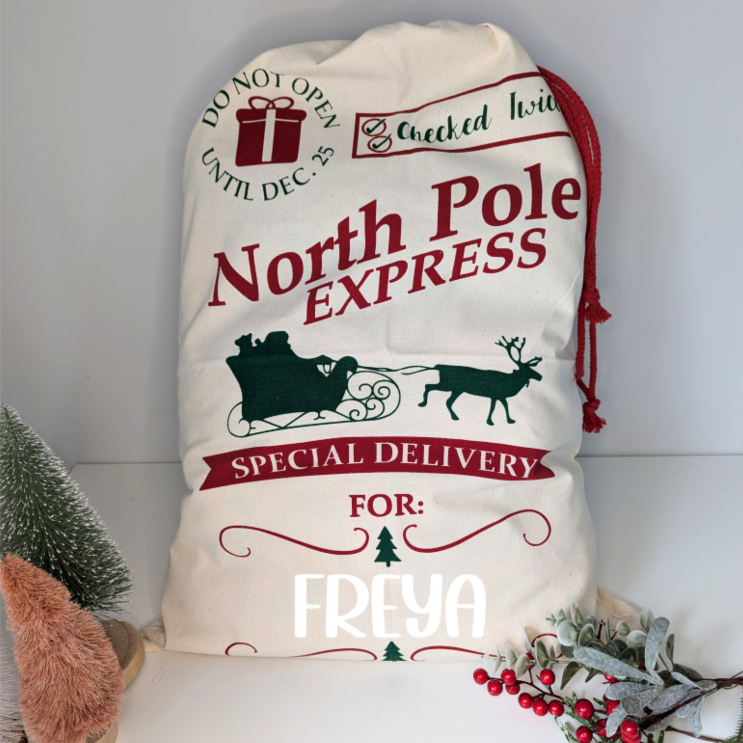 North Pole Express Personalised Santa Sack