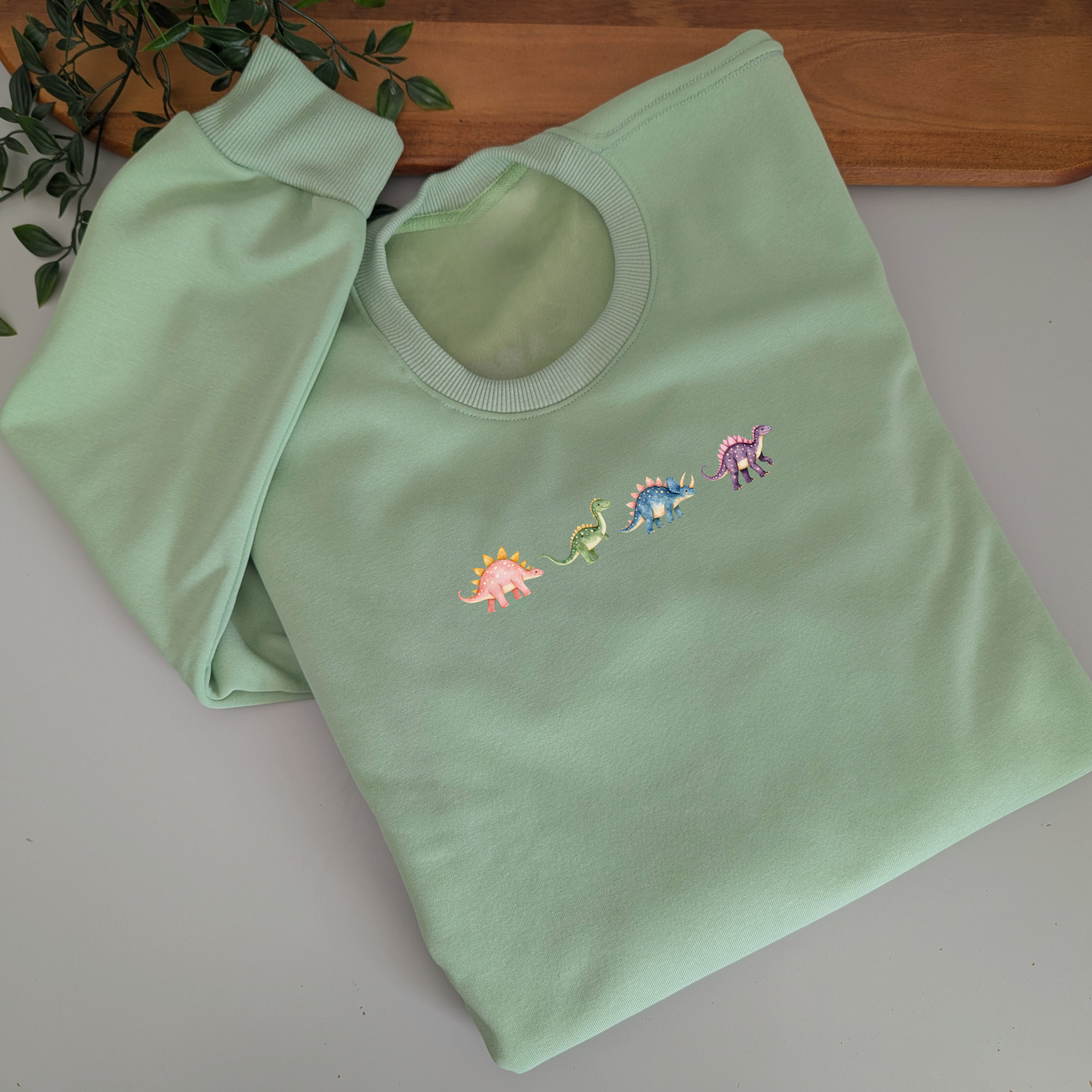 Pastel Dinosaur Friends Crewneck Fleece Jumper