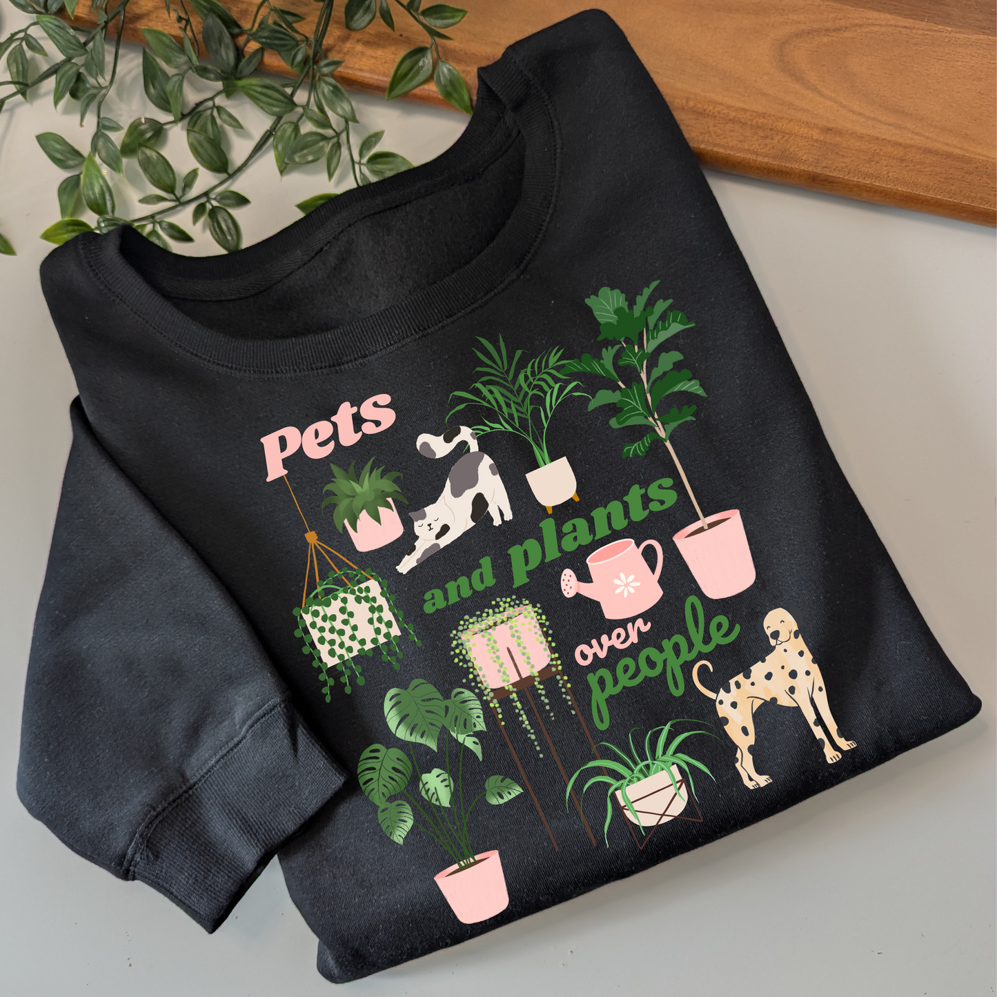 Pets and Plants over People Fleece Jumper