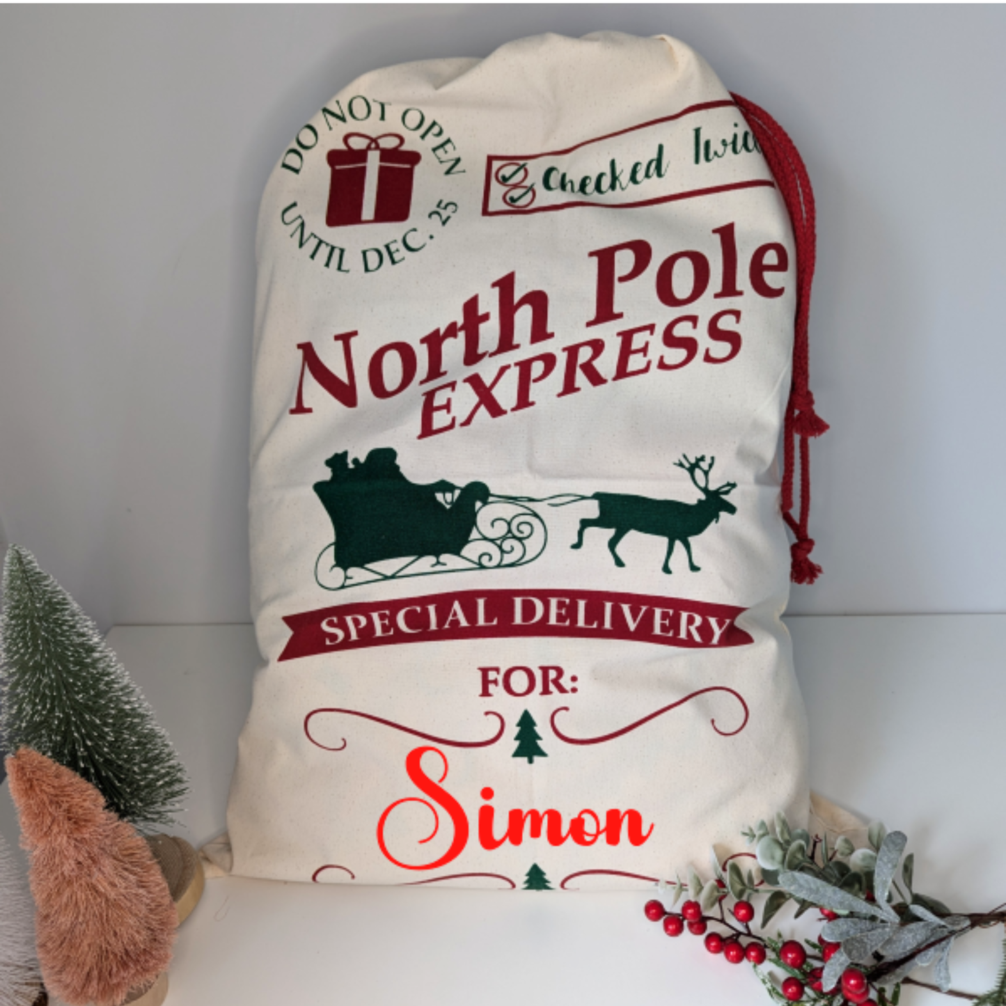 North Pole Express Personalised Santa Sack
