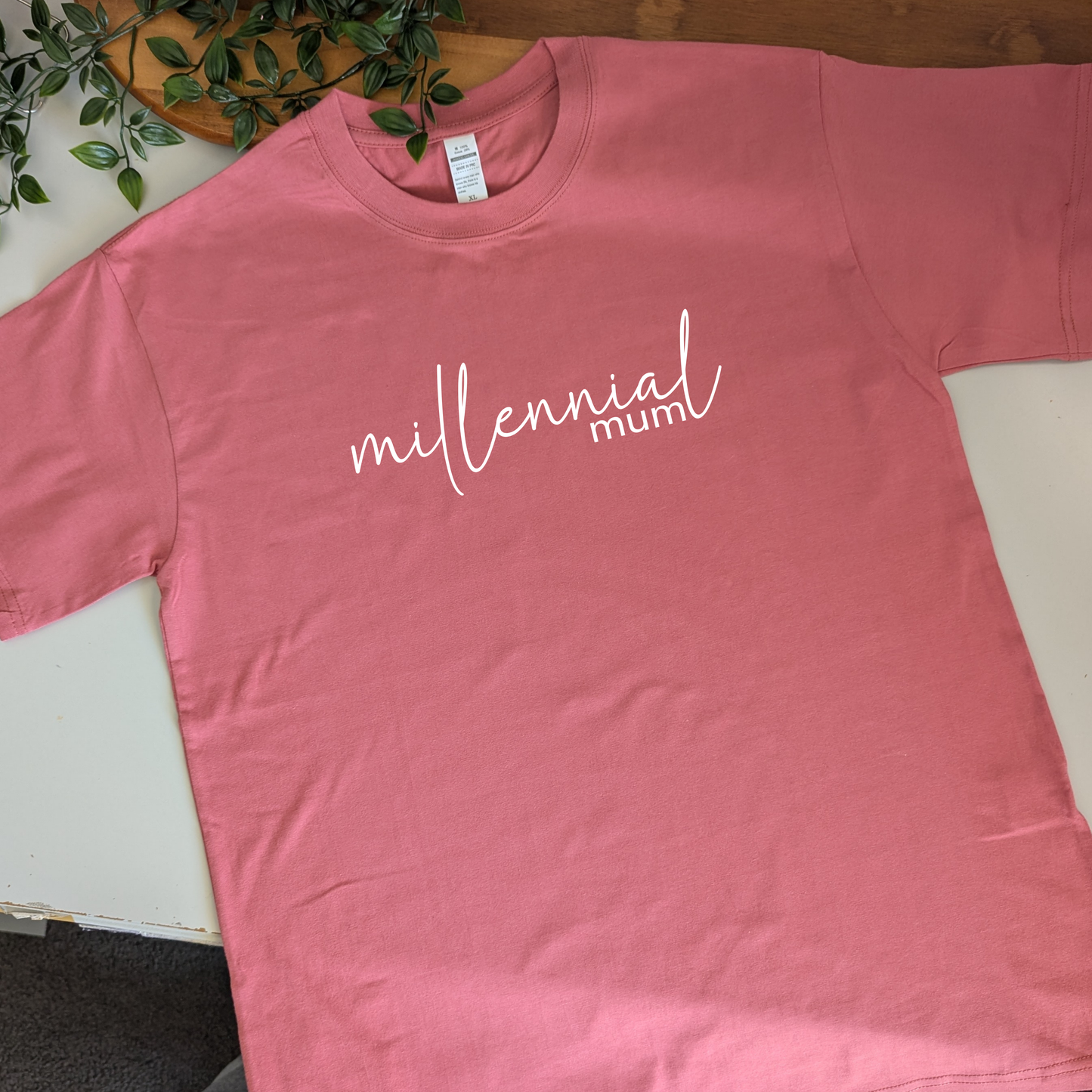 Millennial mum women's T-shirt. Cute and minimalist mum T-shirt