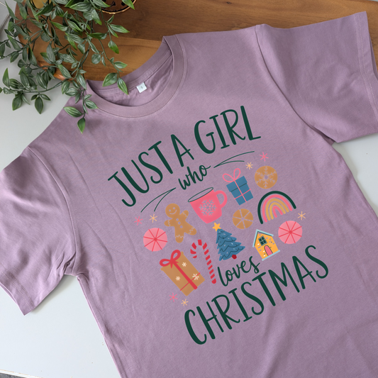 Just A Girl Who Loves Christmas Tshirt