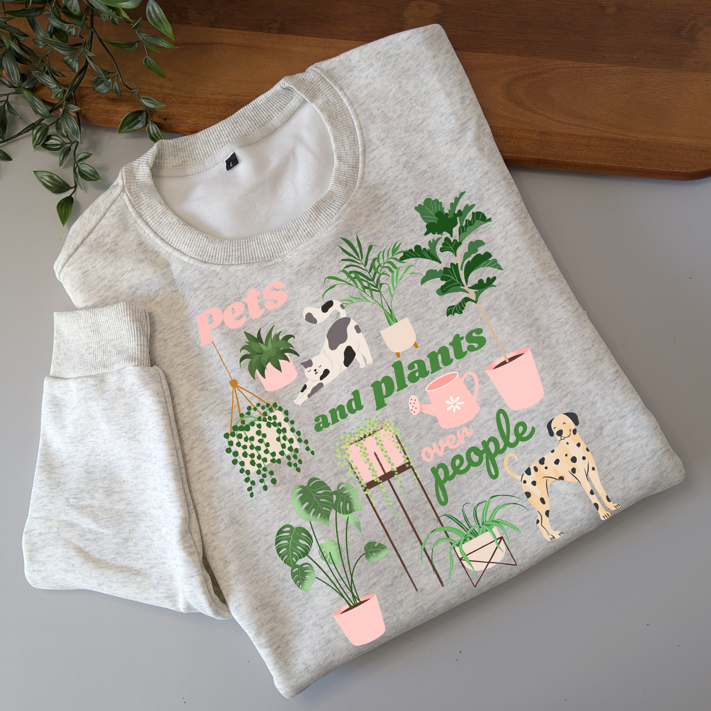Pets and Plants over People Fleece Jumper