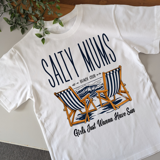 Salty Mum's Beach Club Girls Just Wanna Have Sun Tshirt