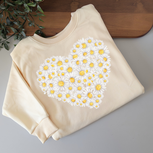 Daisy Heart Crewneck Jumper