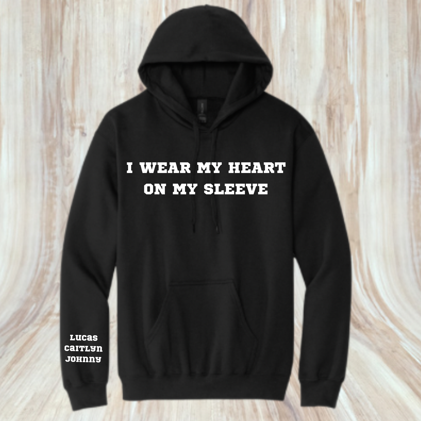 Men's I Wear My Heart on my Sleeve Personalised Jumper