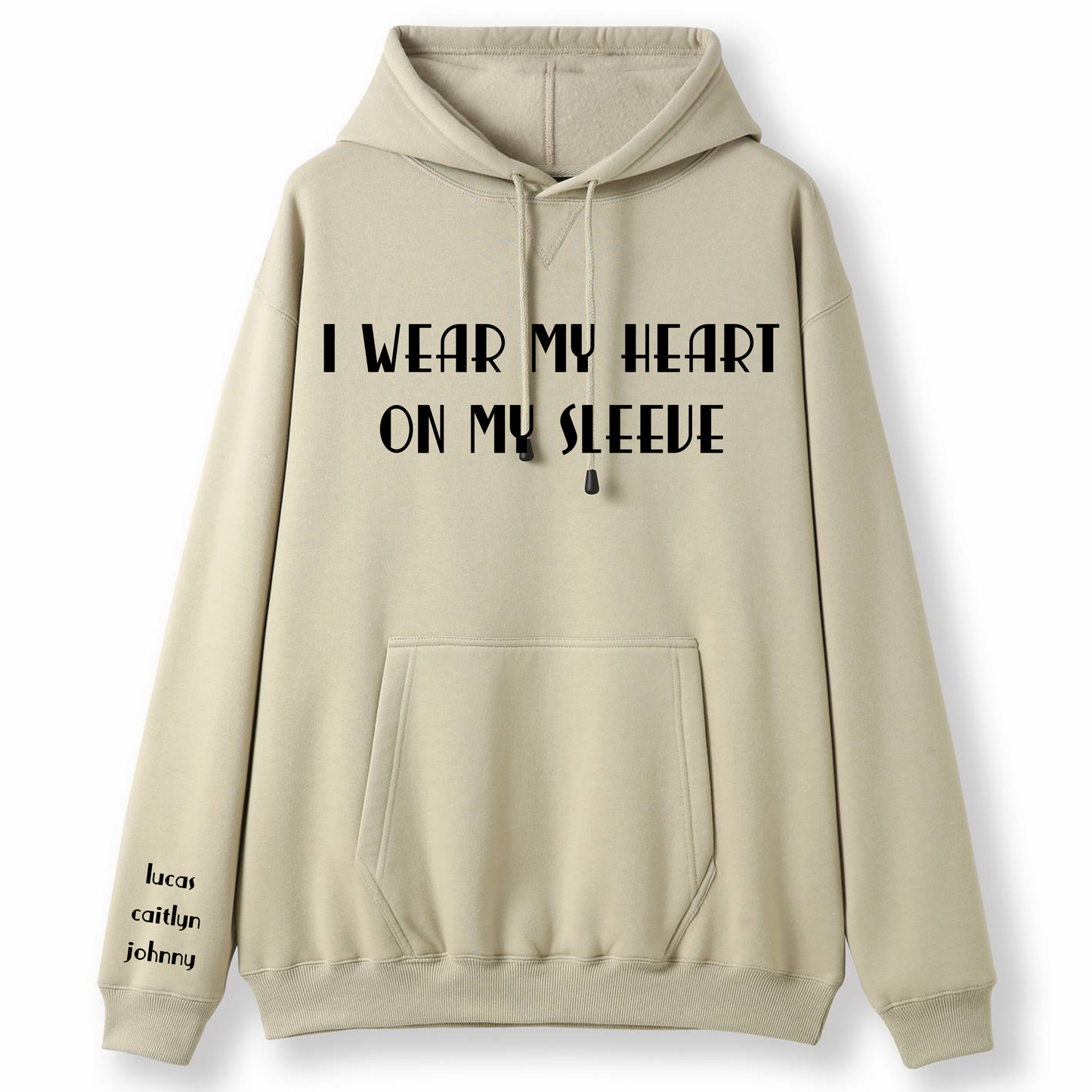 Men's I Wear My Heart on my Sleeve Personalised Jumper