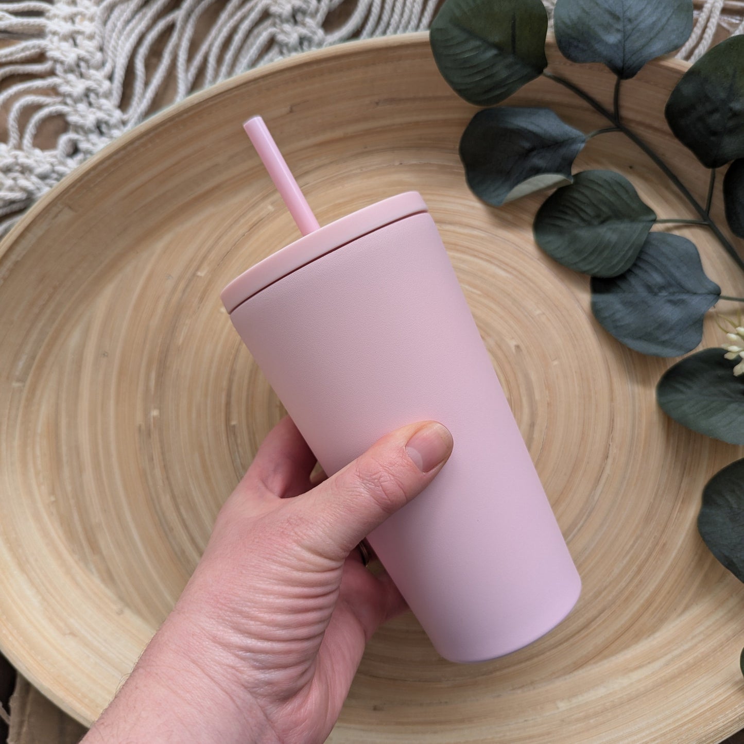 Insulated tumbler & straw with choice of design
