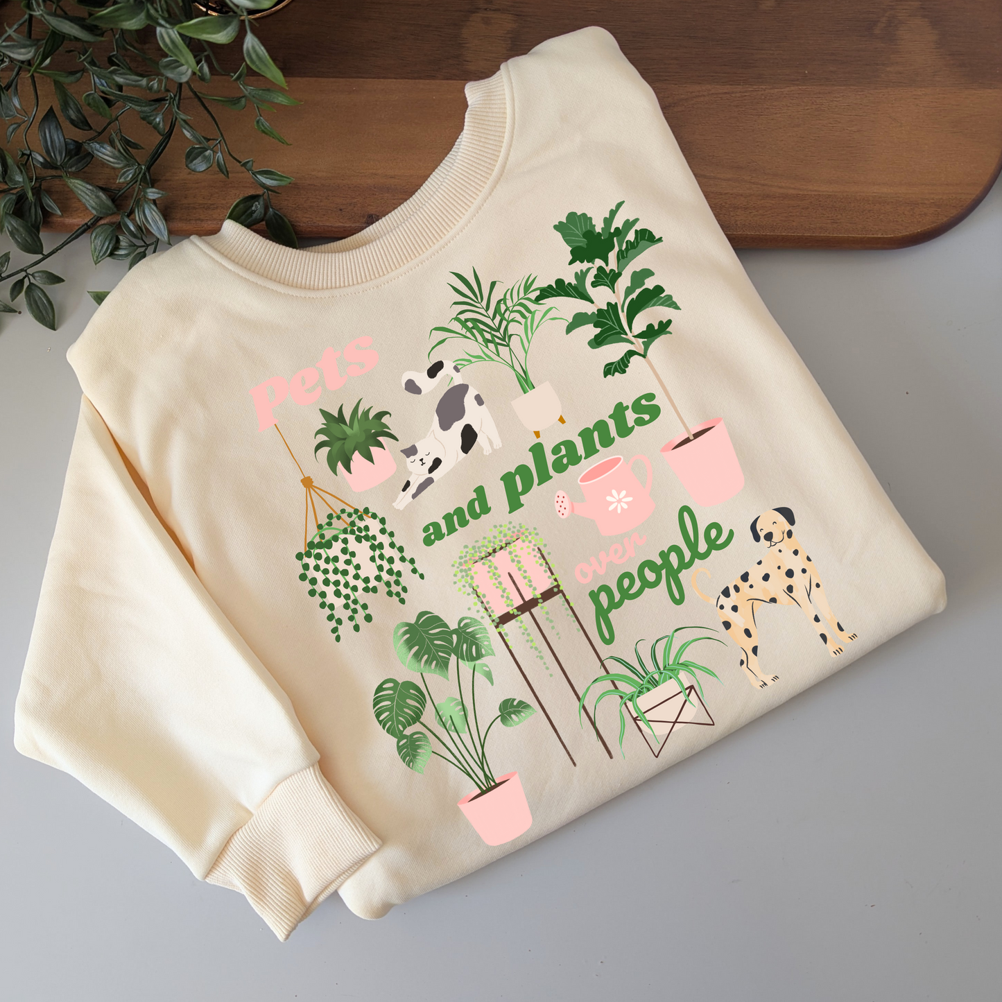 Pets and Plants over People Fleece Jumper
