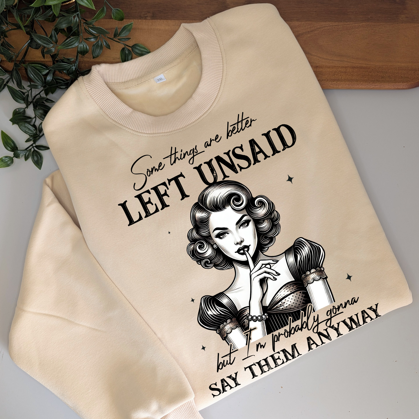 Some things are better left unsaid but I'm probably gonna say them anyway retro fleece jumper